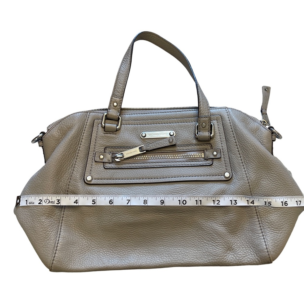 Michael Kors Gray Leather Shoulder Bag/ Satchel - Picture 4 of 14